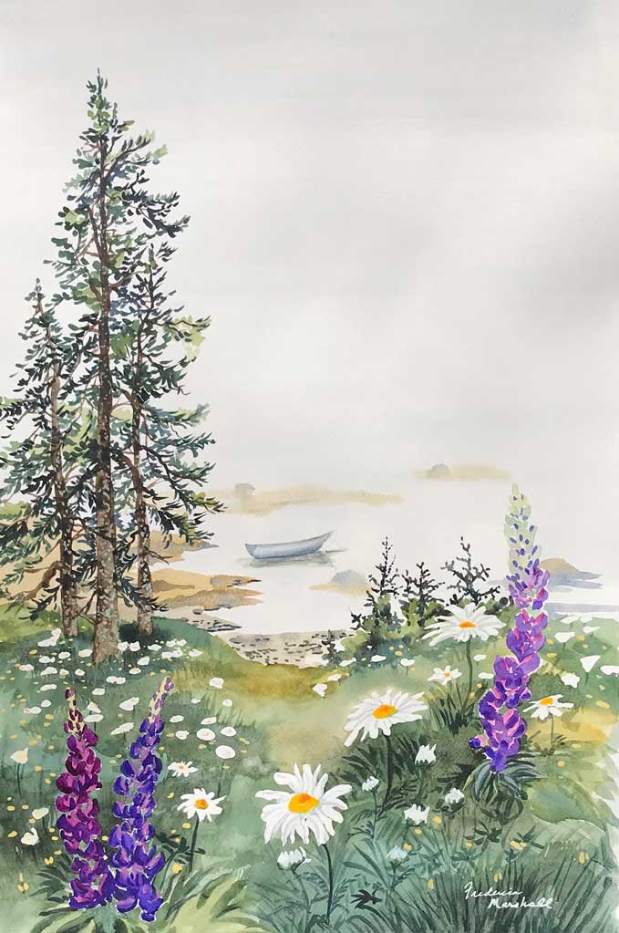 Lupine, Fog by Frederica Marshall